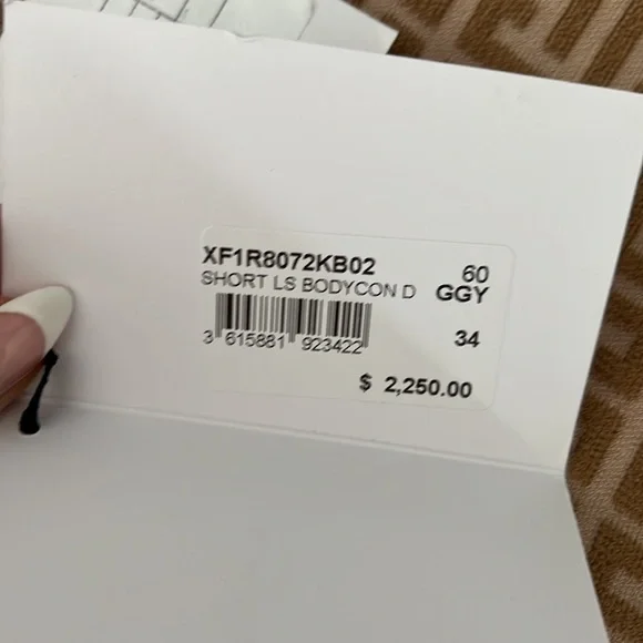 BALMAIN monogram knit dress tan size 34 - Picture 5 of 5